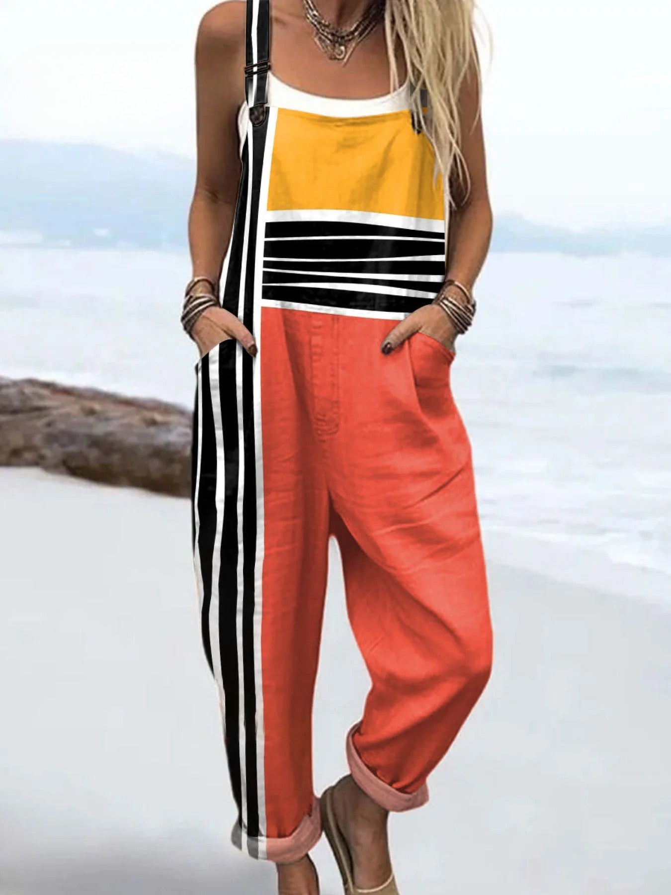 LW | Vintage Cvetlični Jumpsuit za Ženske - Brezskrbna stil in udobje čez ves dan