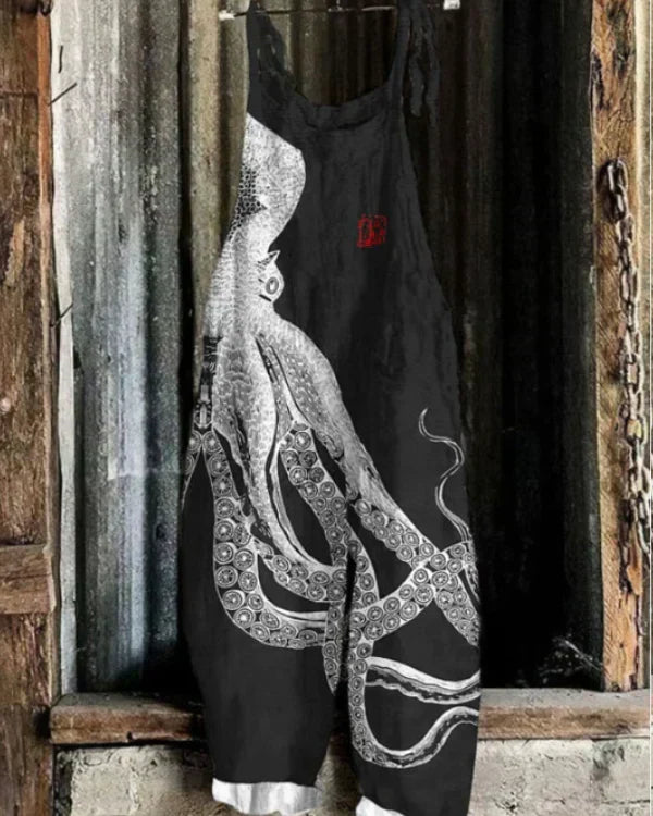 Marini™ | Širok kombinezon z vzorcem hobotnice