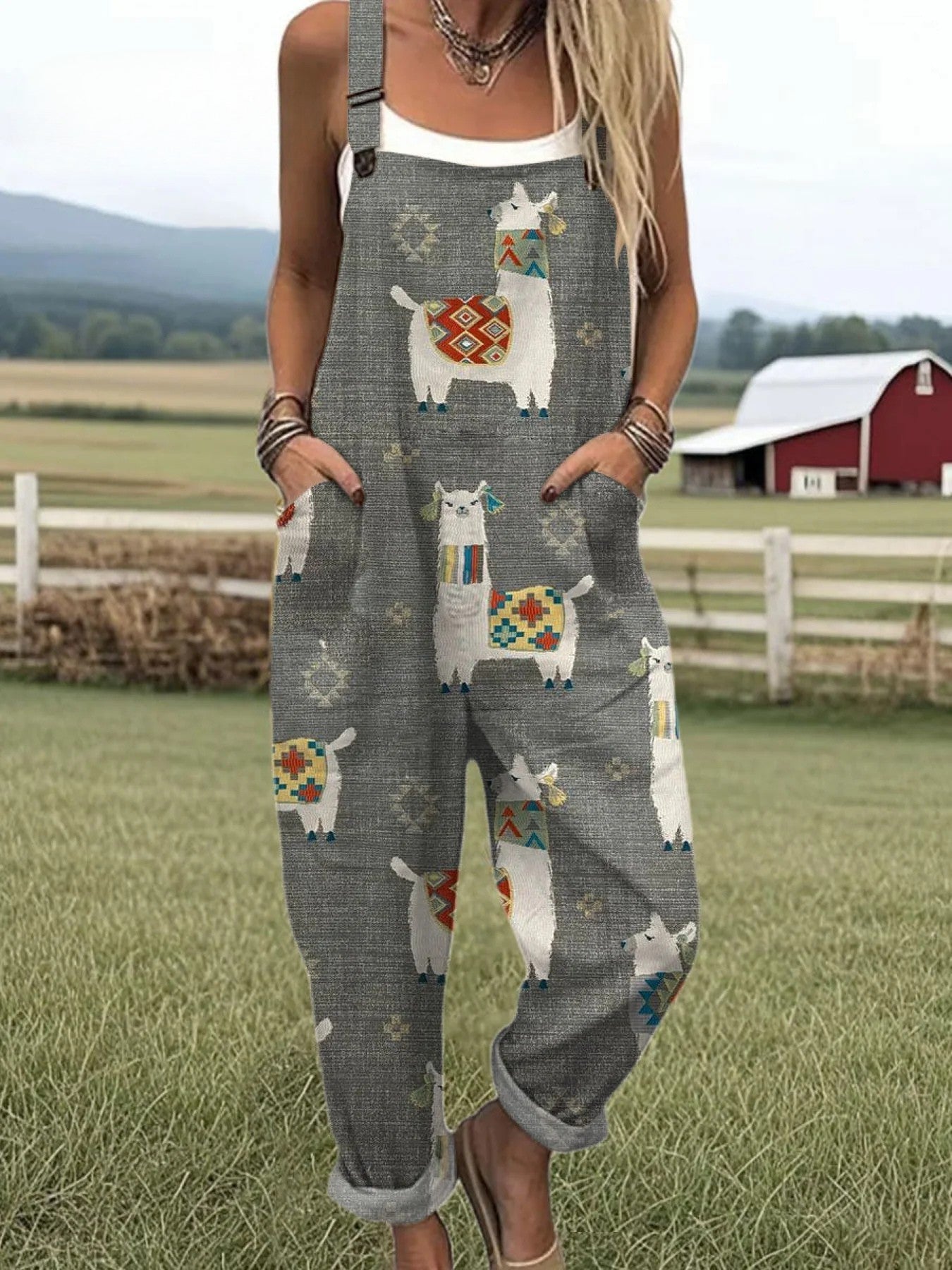 LW | Vintage Cvetlični Jumpsuit za Ženske - Brezskrbna Slog in Udobje čez Cel Dan