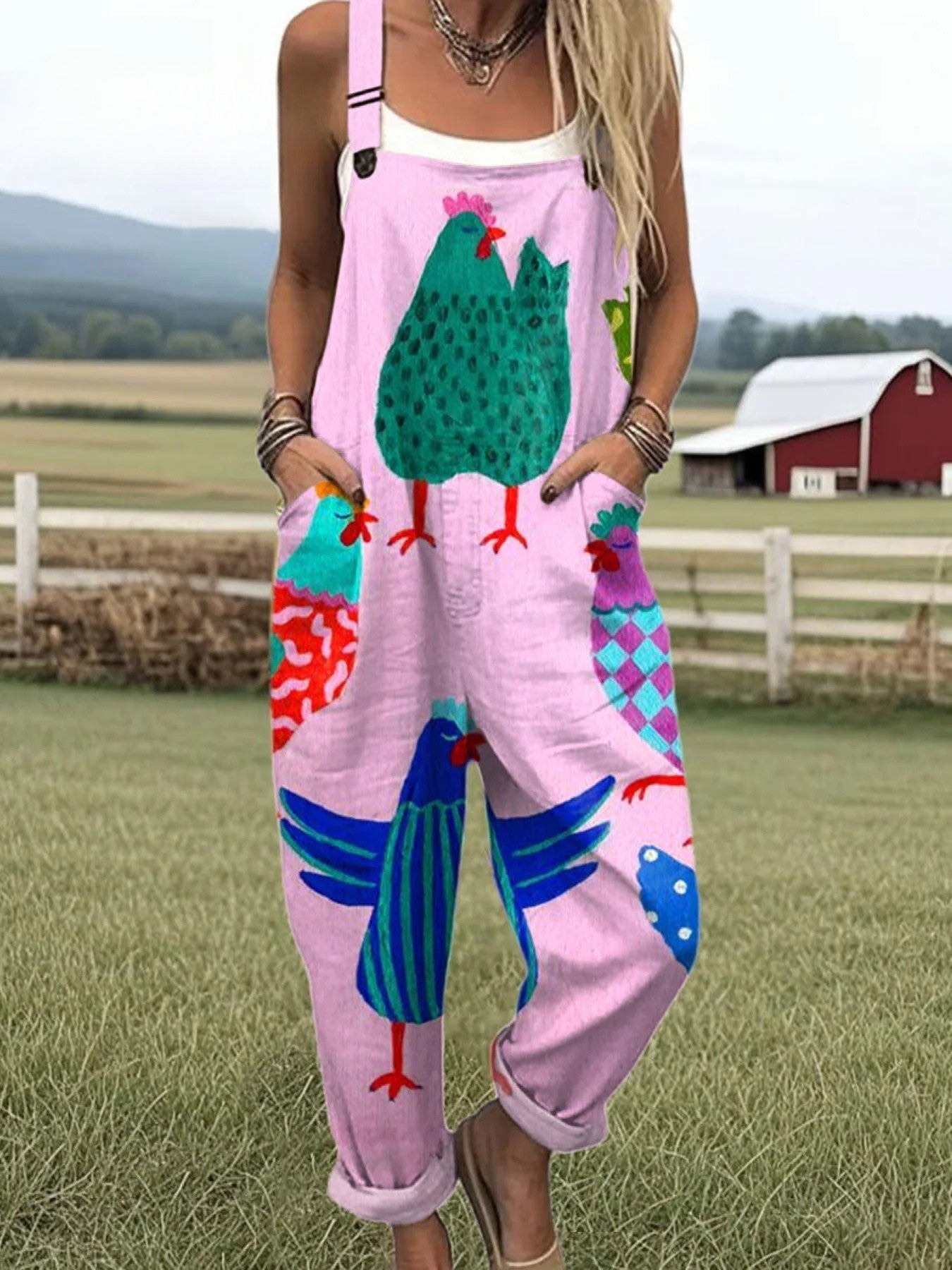 LW | Vintage Cvetlični Jumpsuit za Ženske - Brezskrbni stil in udobje čez ves dan