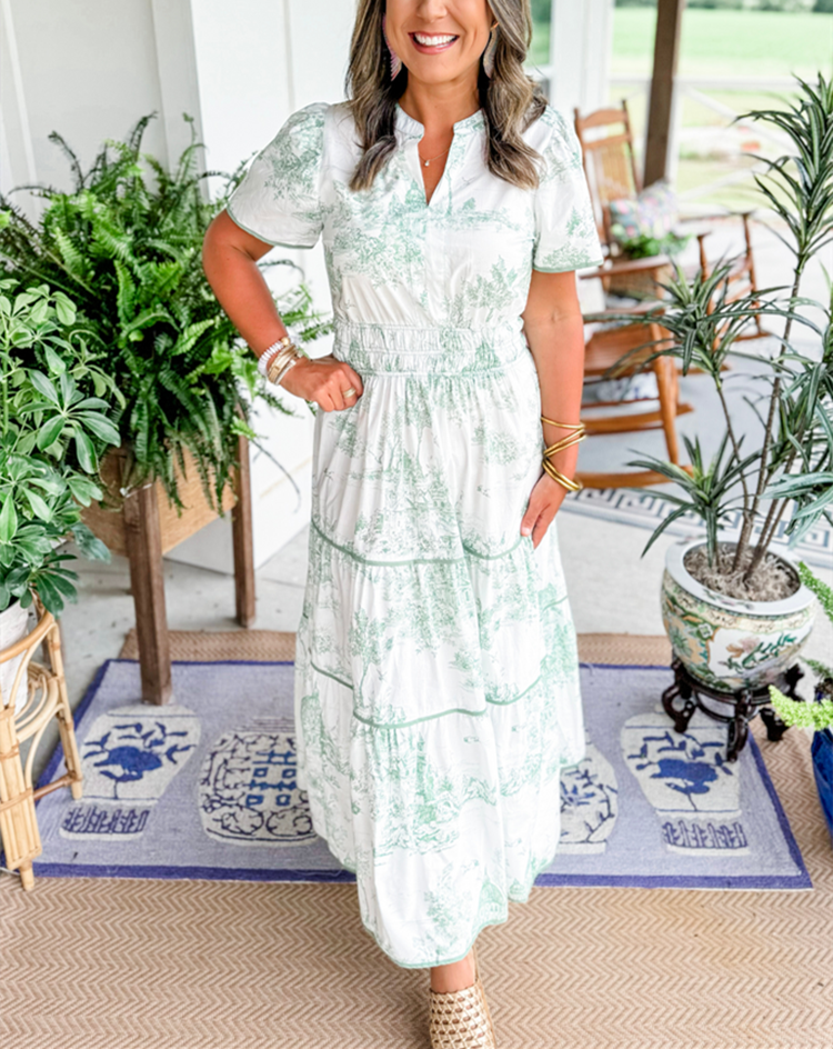 Eliza | Klasičen Toile Maxi
