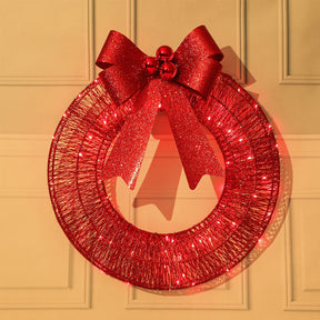 🎄 Jetzt im Vorverkauf! 🎀✨ Großer, beleuchteter Weihnachtskranz für den Außenbereich