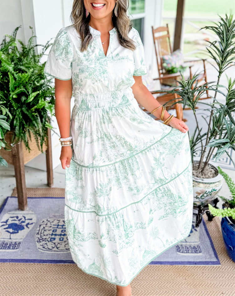 Eliza | Klasičen Toile Maxi