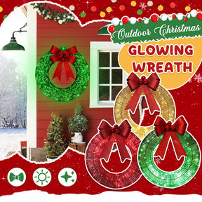 🎄 Jetzt im Vorverkauf! 🎀✨ Großer, beleuchteter Weihnachtskranz für den Außenbereich