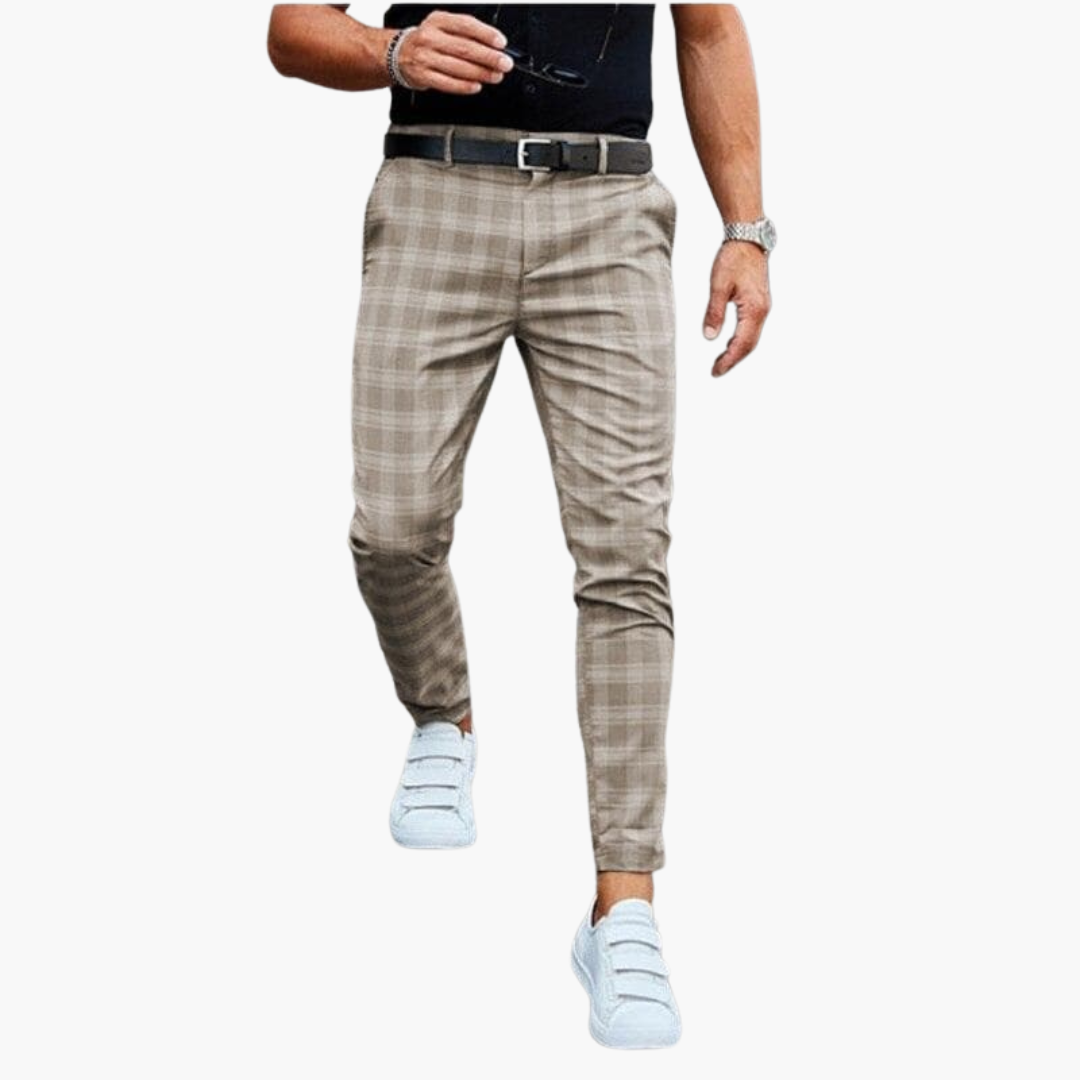 Roy | Moške karo chinos hlače