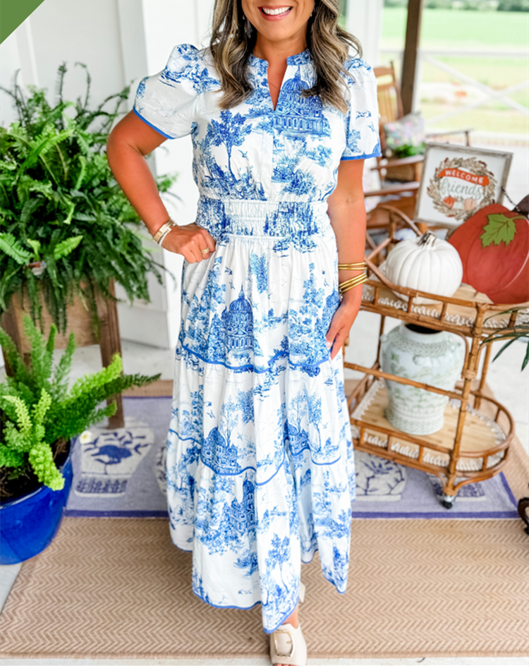 Eliza | Klasičen Toile Maxi