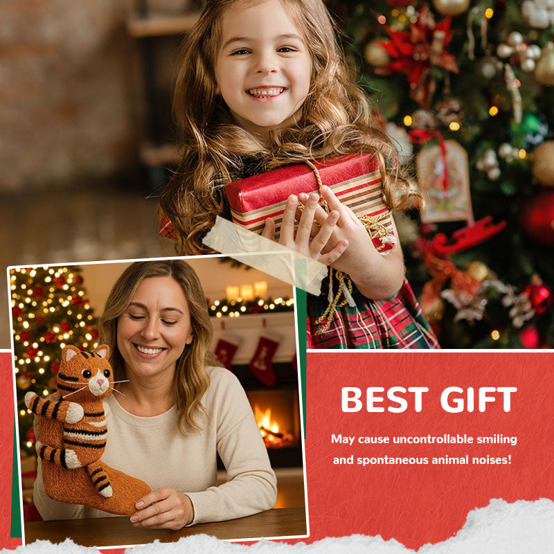 🎅Julera 49% rabatt 🎄3D-stickade djurstrumpor