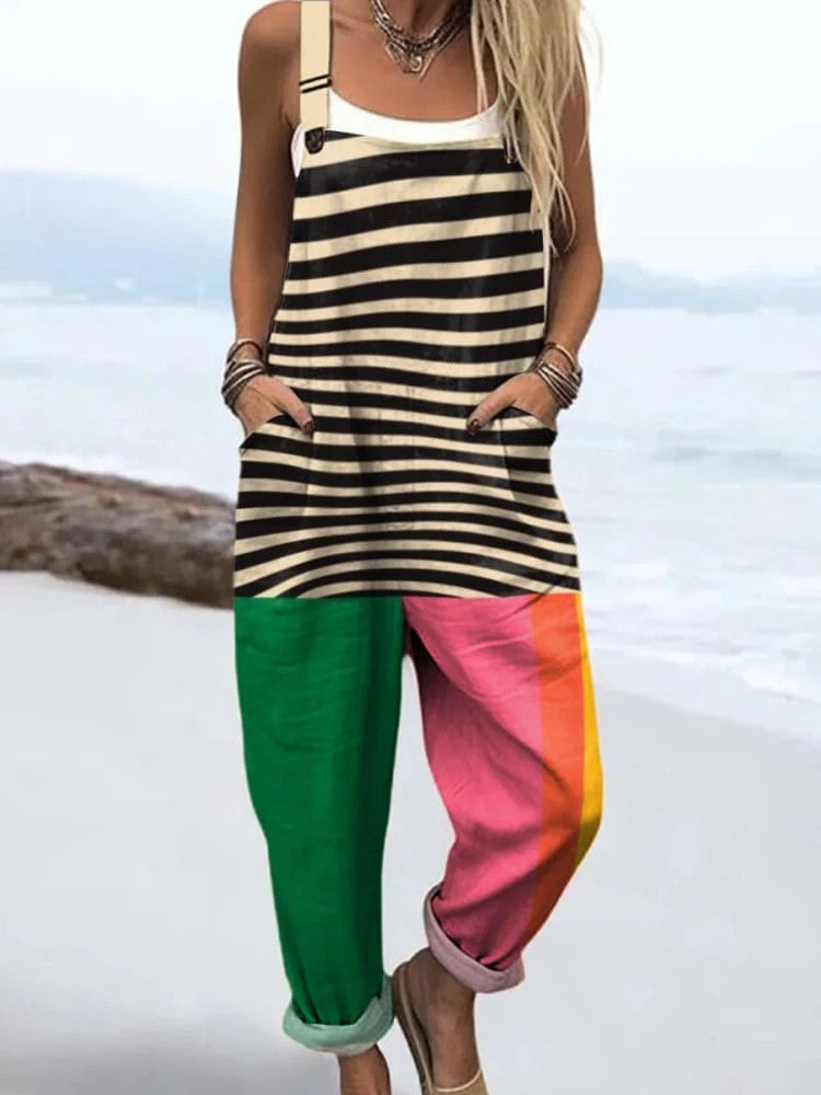 LW | Vintage Cvetlični Jumpsuit za Ženske - Brezskrbna stil in udobje čez ves dan