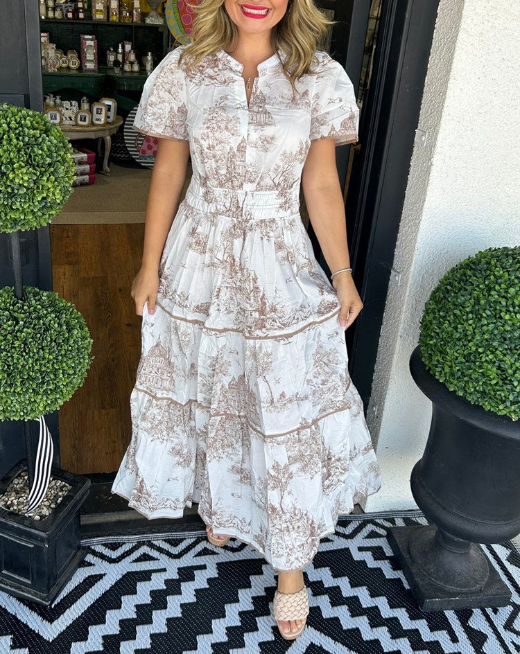 Eliza | Klasičen Toile Maxi