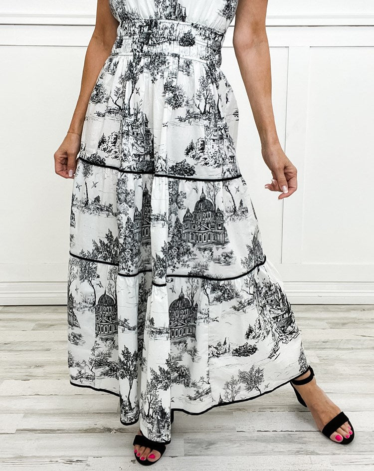Eliza | Klasičen Toile Maxi