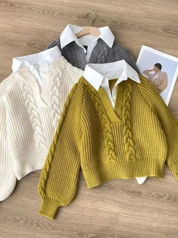 Clémence™ | Retro Dvojni Pulover