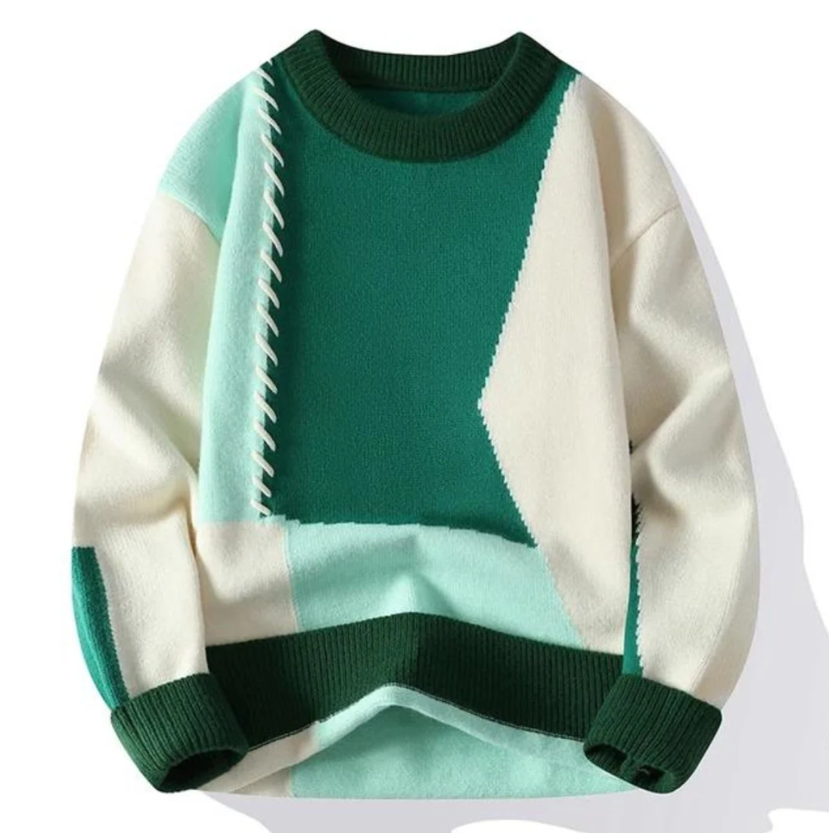 Bruno - Pulover Patchwork Udoben