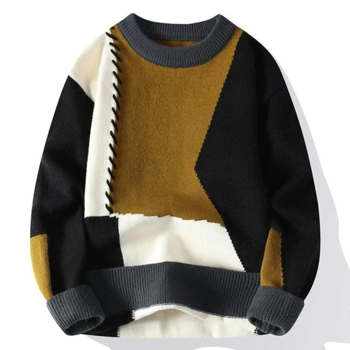 Bruno - Pulover Patchwork Udoben