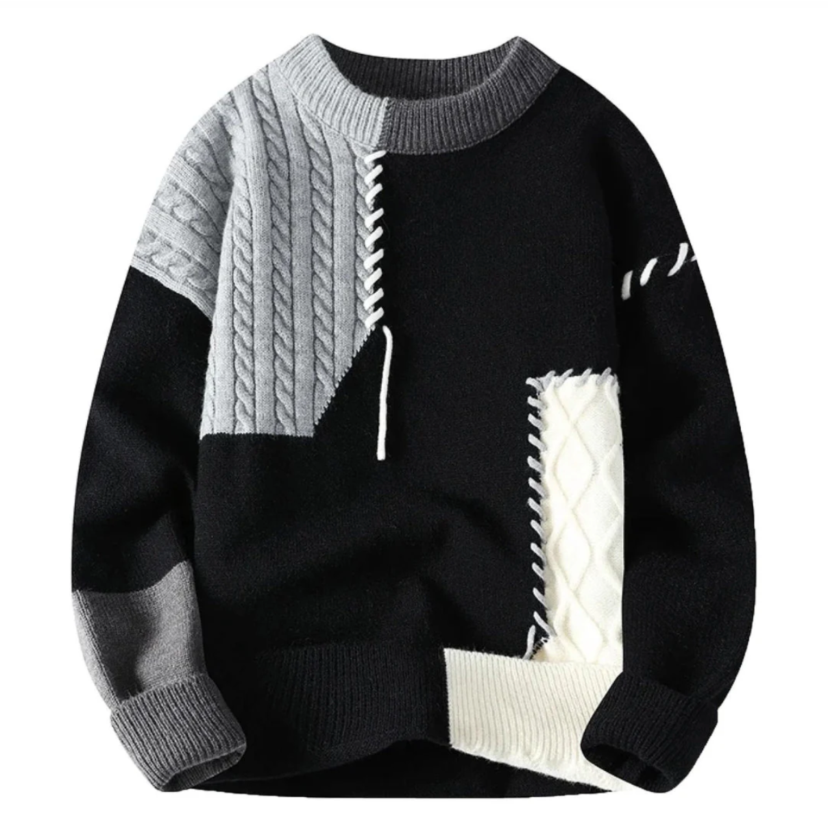 Bruno - Pulover Patchwork Udoben