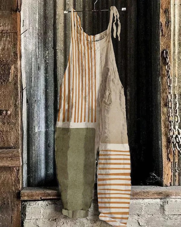 Geneviève - Vintage Jumpsuit z Širokimi Hlačnicami